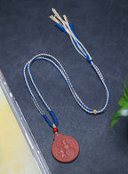 Ginseng Bliss Bead Double-Sided Coin Pendant Necklace