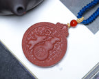 Ginseng Bliss Bead Double-Sided Coin Pendant Necklace