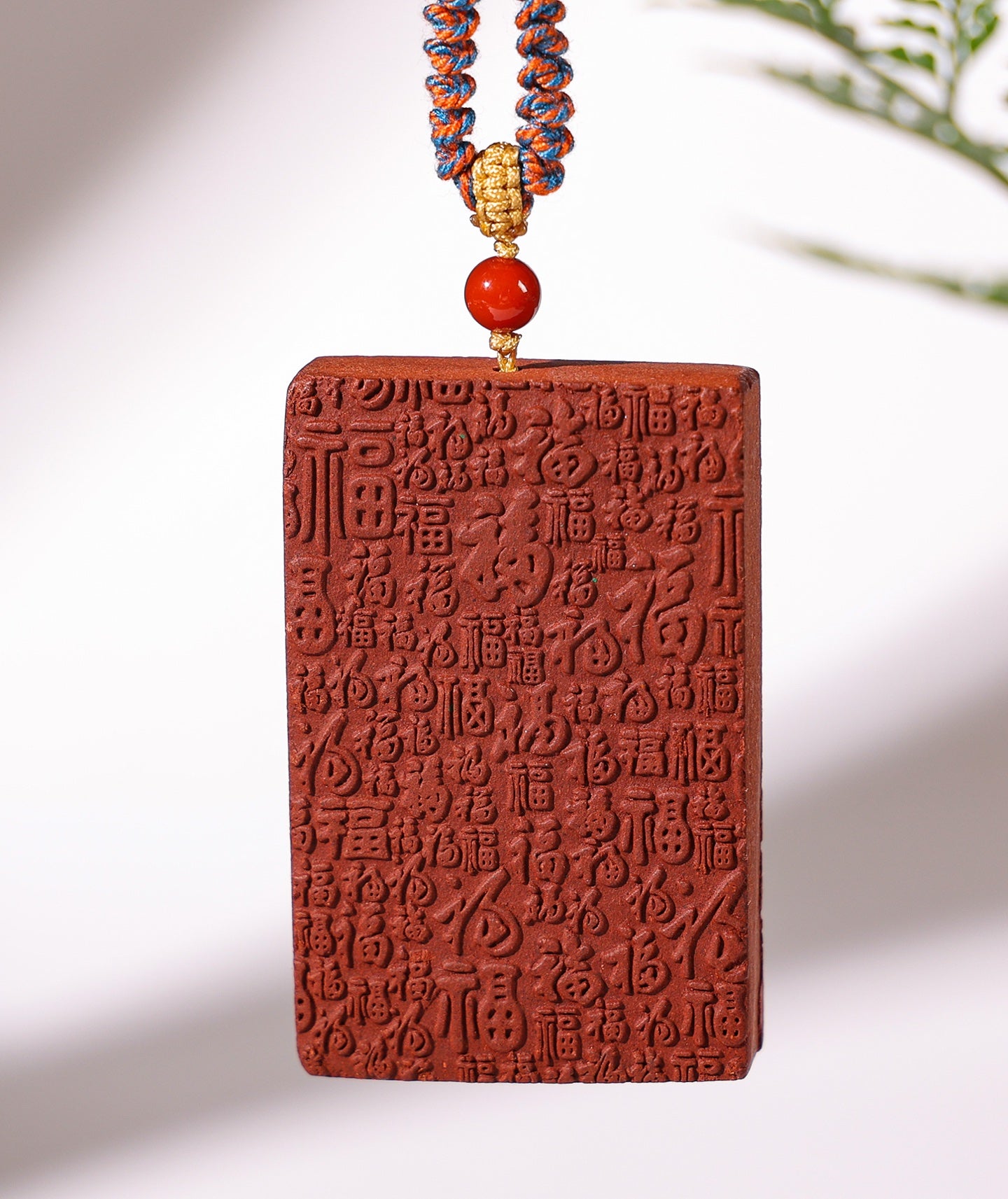 Ginseng Bliss Bead Hundred Fortunes Pendant Necklace