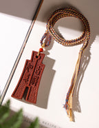 Ginseng Bliss Bead Auspicious Coin Pendant