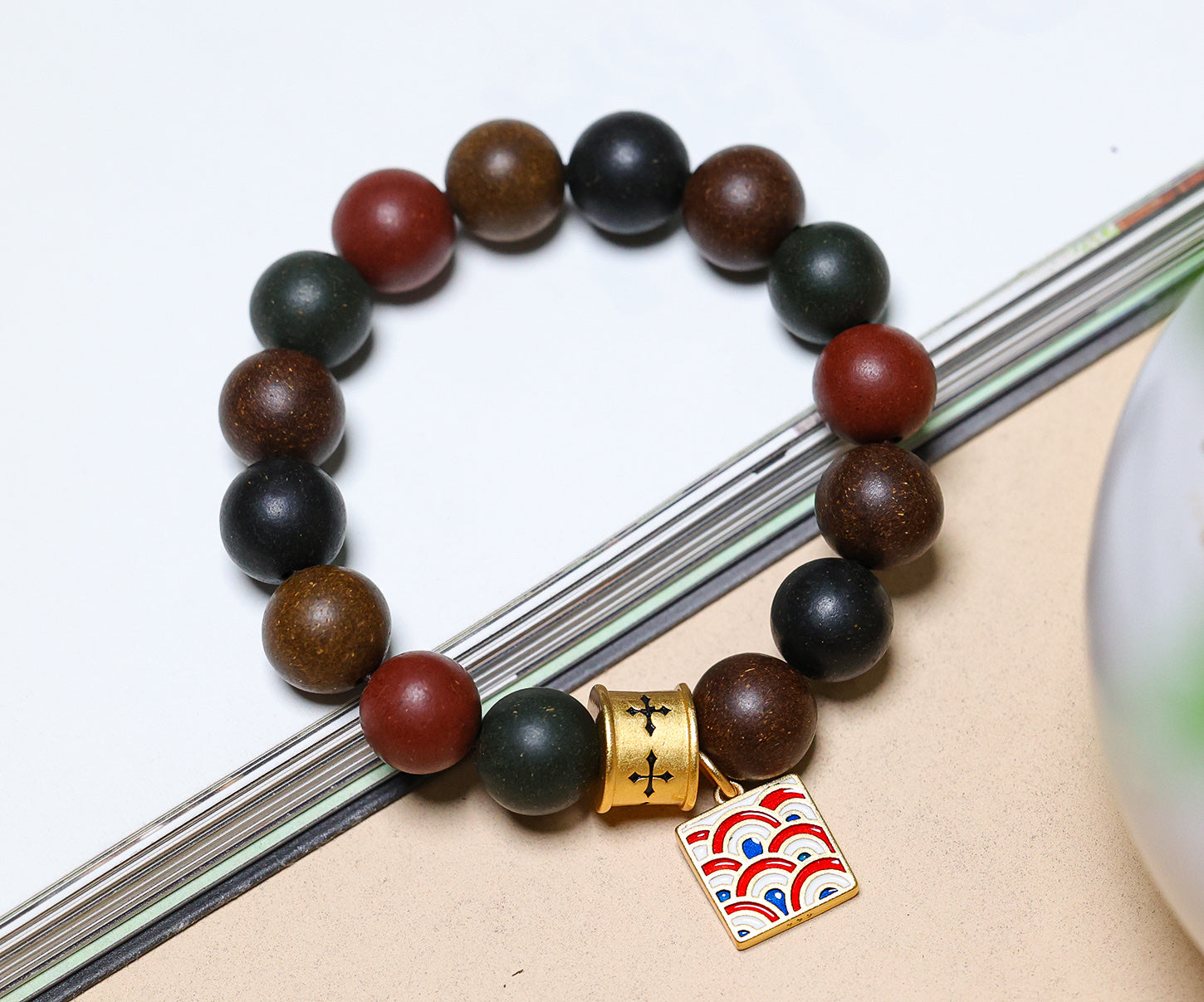 Azure Dragon Wu Xing Bead Alloy Bracelet