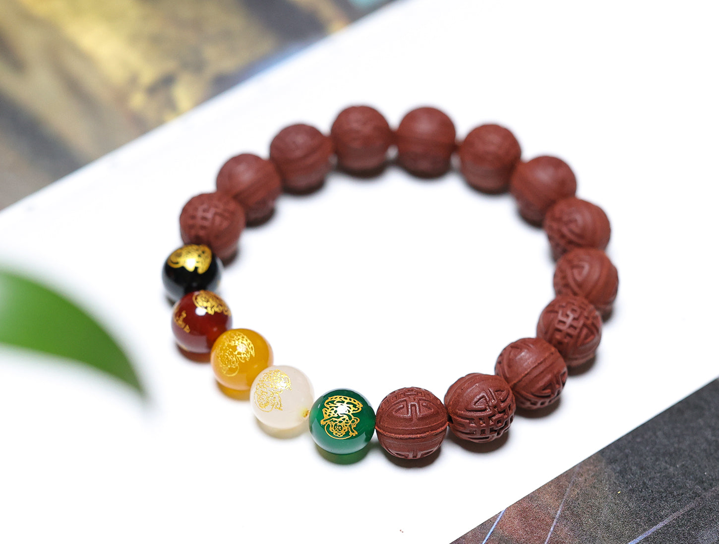 Fortune Formula '5 Gods of Wealth' Agate Bracelet