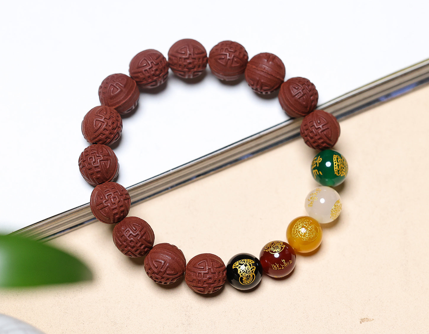 Fortune Formula '5 Gods of Wealth' Agate Bracelet