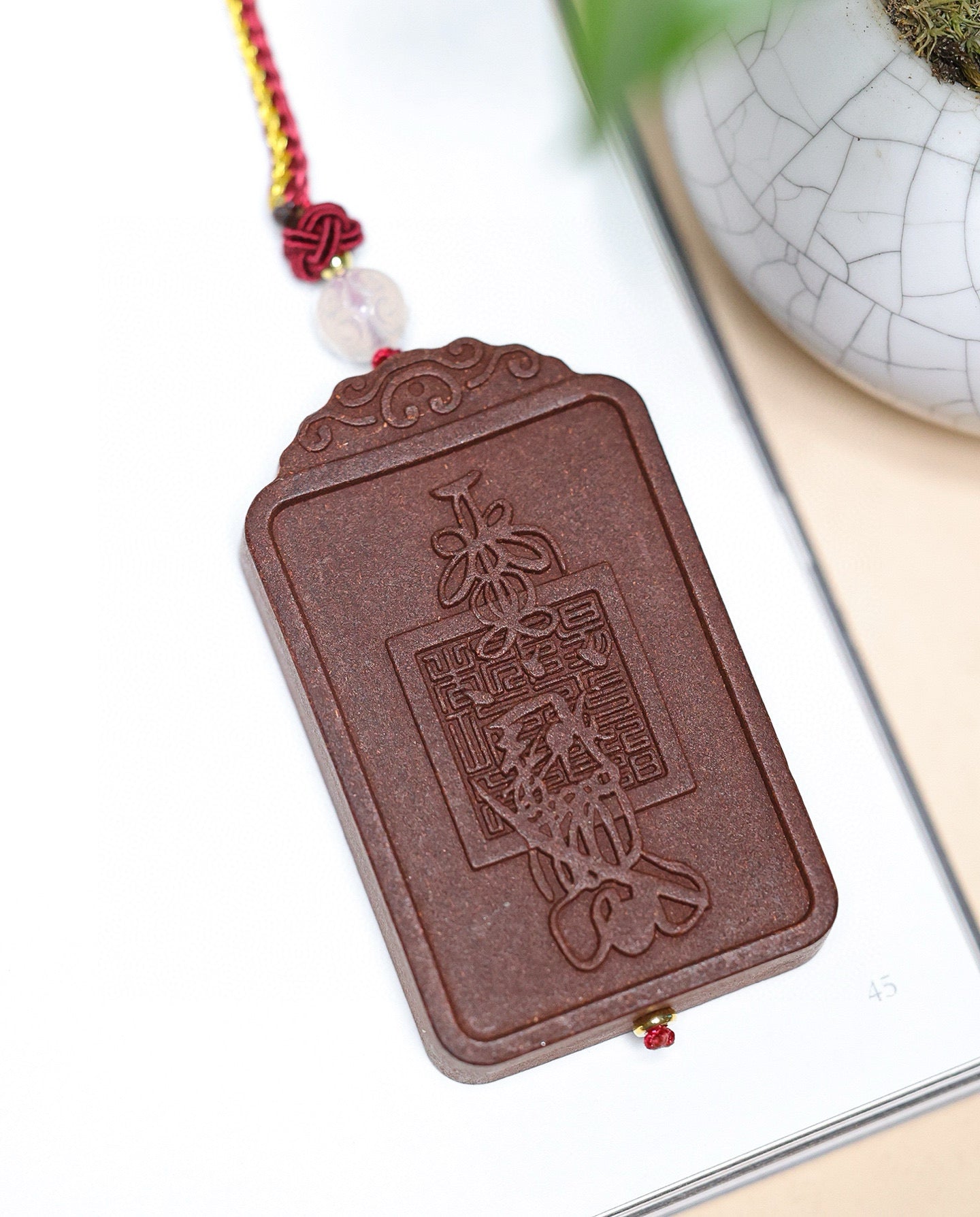 Fortune Formula '5 Gods of Wealth' Agate Pendant