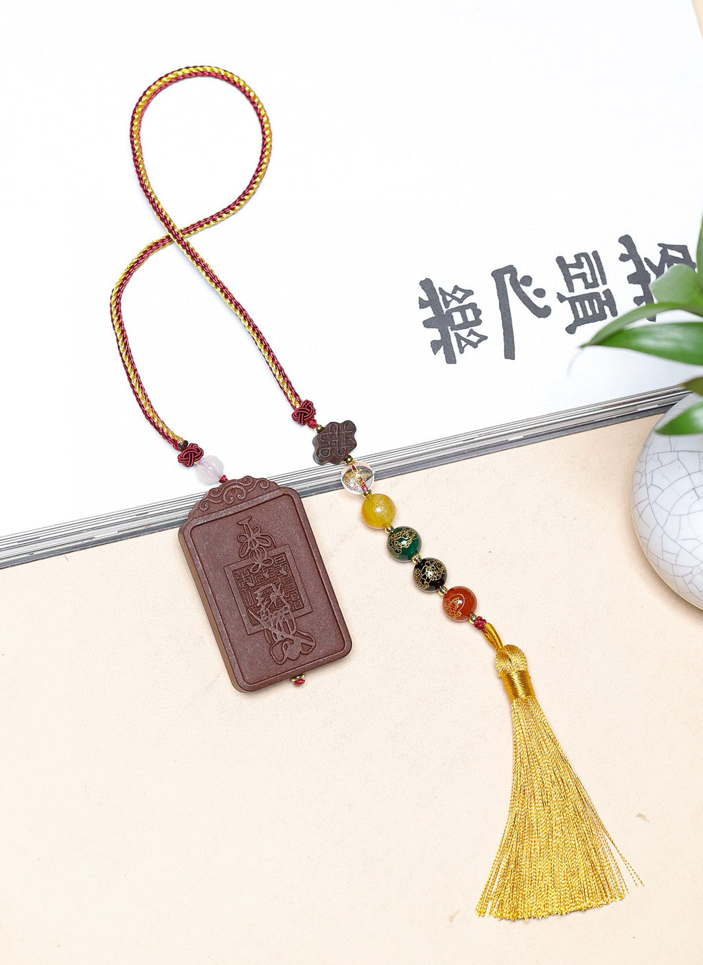 Fortune Formula '5 Gods of Wealth' Agate Pendant