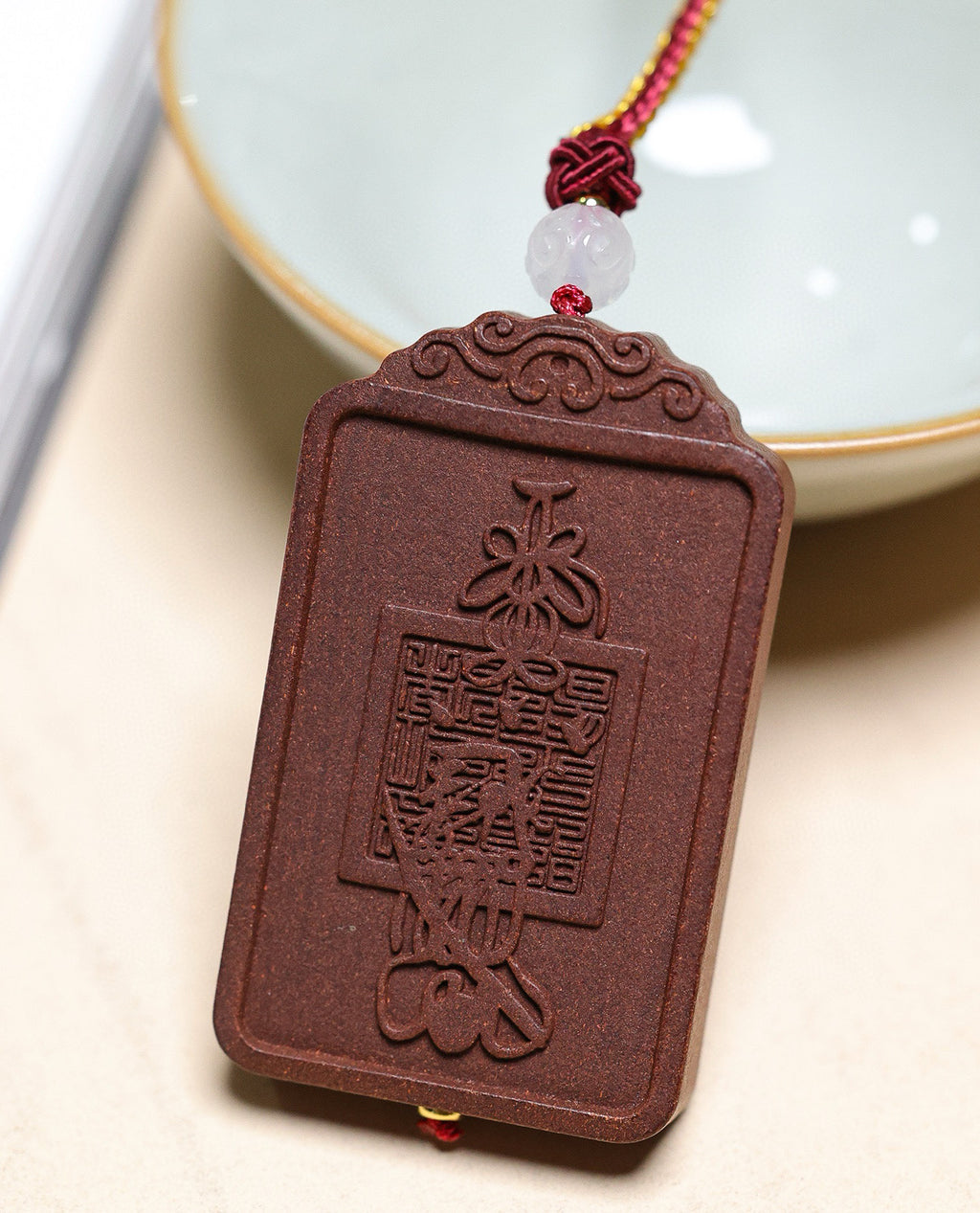 Fortune Formula '5 Gods of Wealth' Agate Pendant