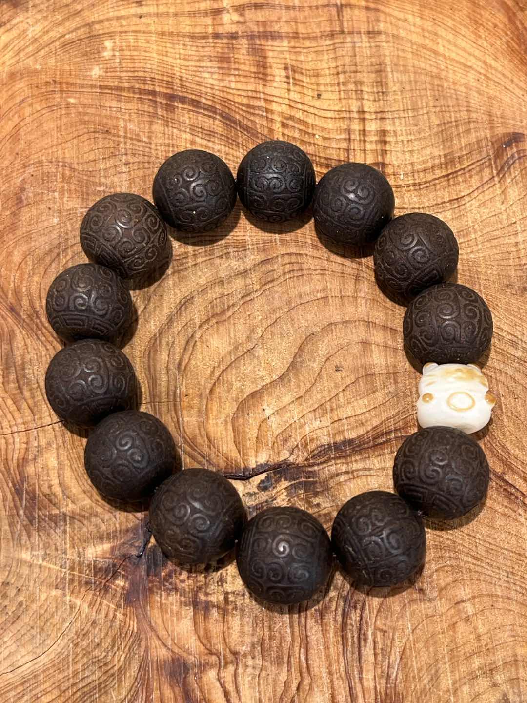 Four Gentlemen Beads with Maneki-Neko Bracelet