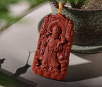 Ginseng Bliss Bead: One-Side "Wealth & Wish" Pendant