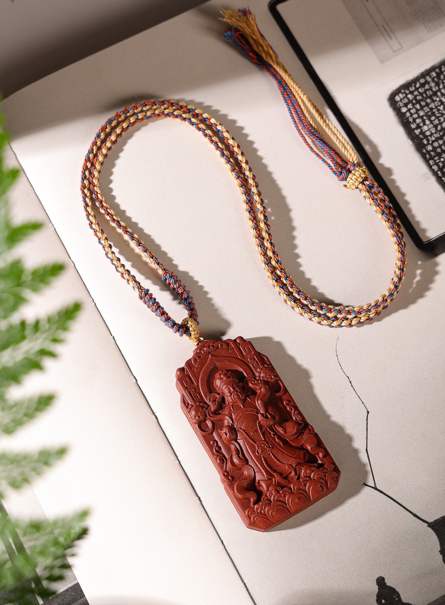 Ginseng Bliss Bead: One-Side "Wealth & Wish" Pendant