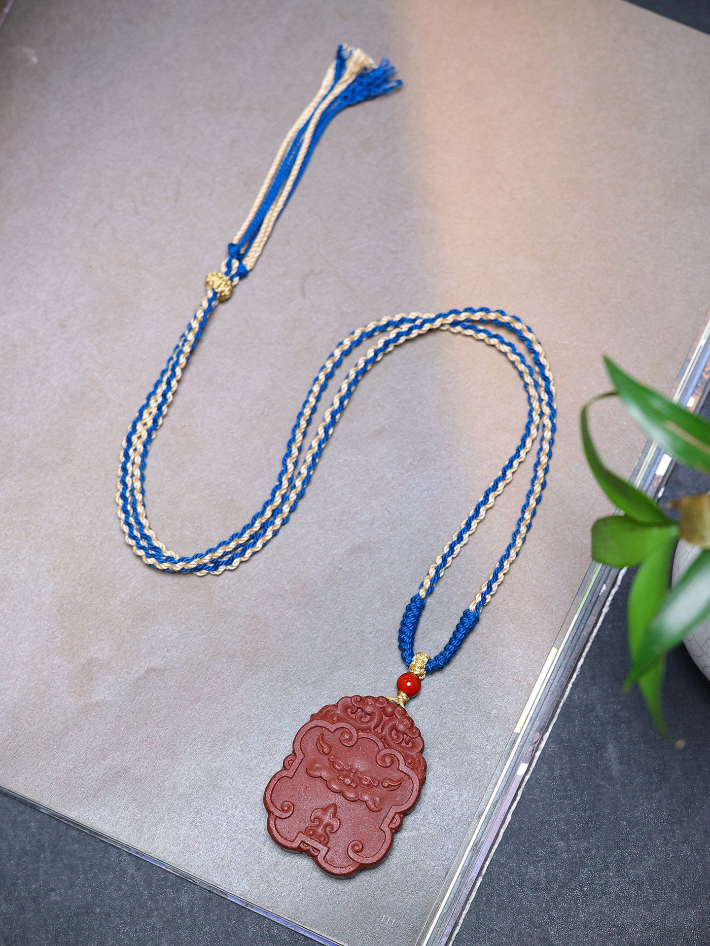 Ginseng Bliss Bead: Auspicious Beast Pendant