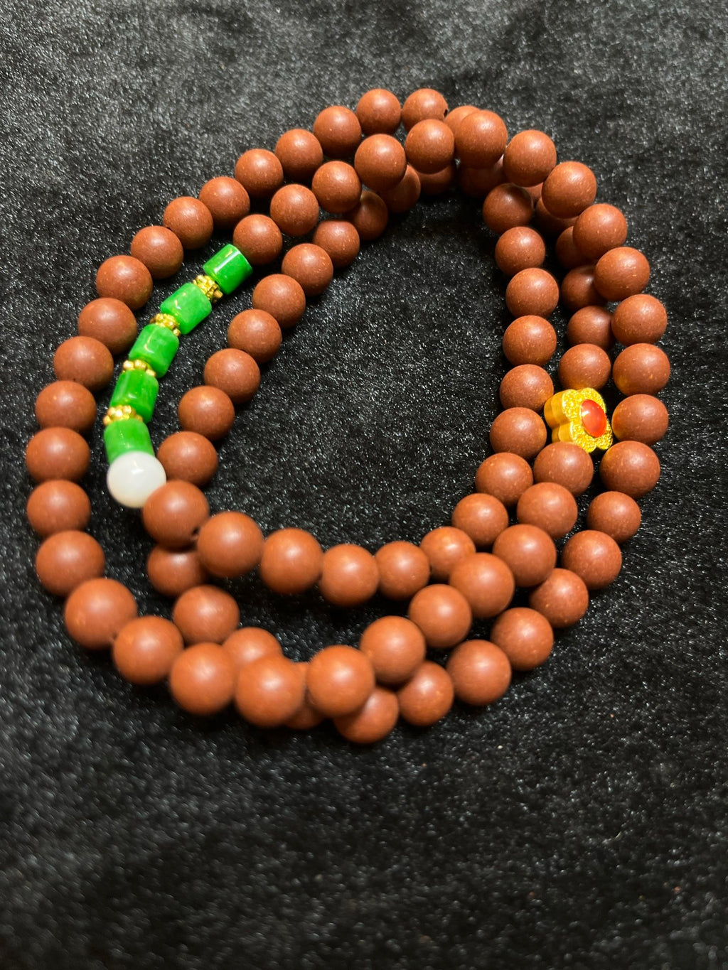 Ginseng Bliss Bead All-Season Peace Alloy Necklace